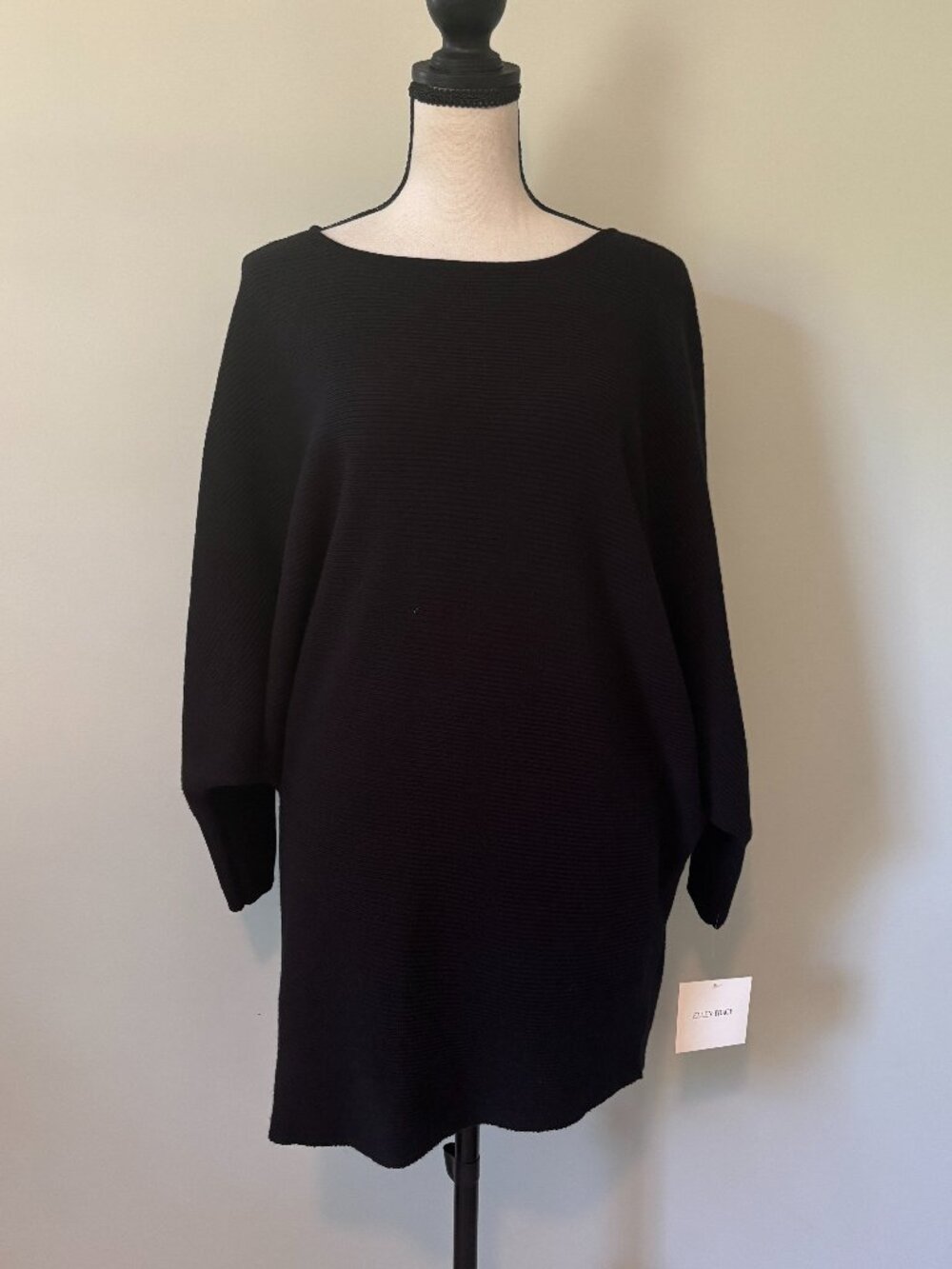 Ellen Tracy Ribbed Dolman Sweater Dress/Tunic — NWT — L